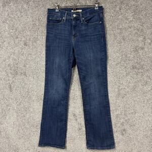 Levis 315 Shaping Bootcut Jeans Womens 27 28x28 Blue Denim Stretch Indie Y2K